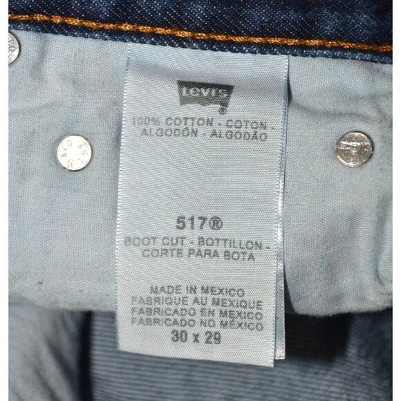 Y2K Levi's Men's 517 Bootcut Jeans Denim Blue Med Wash 30x29 Classic MINT - Picture 9 of 10
